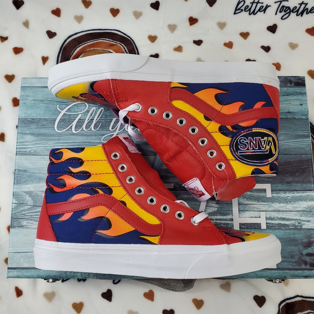 Vans Racer Red True Blue Sk8-HI - Picture 4 of 16